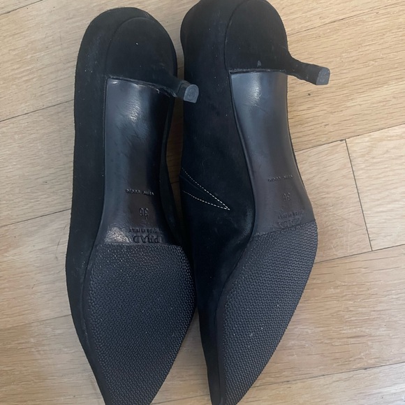 Prada Black Suede buckle kitten heels - Picture 3 of 4